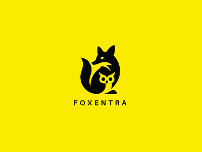 Foxentra Brand Idenity abstract animal logo