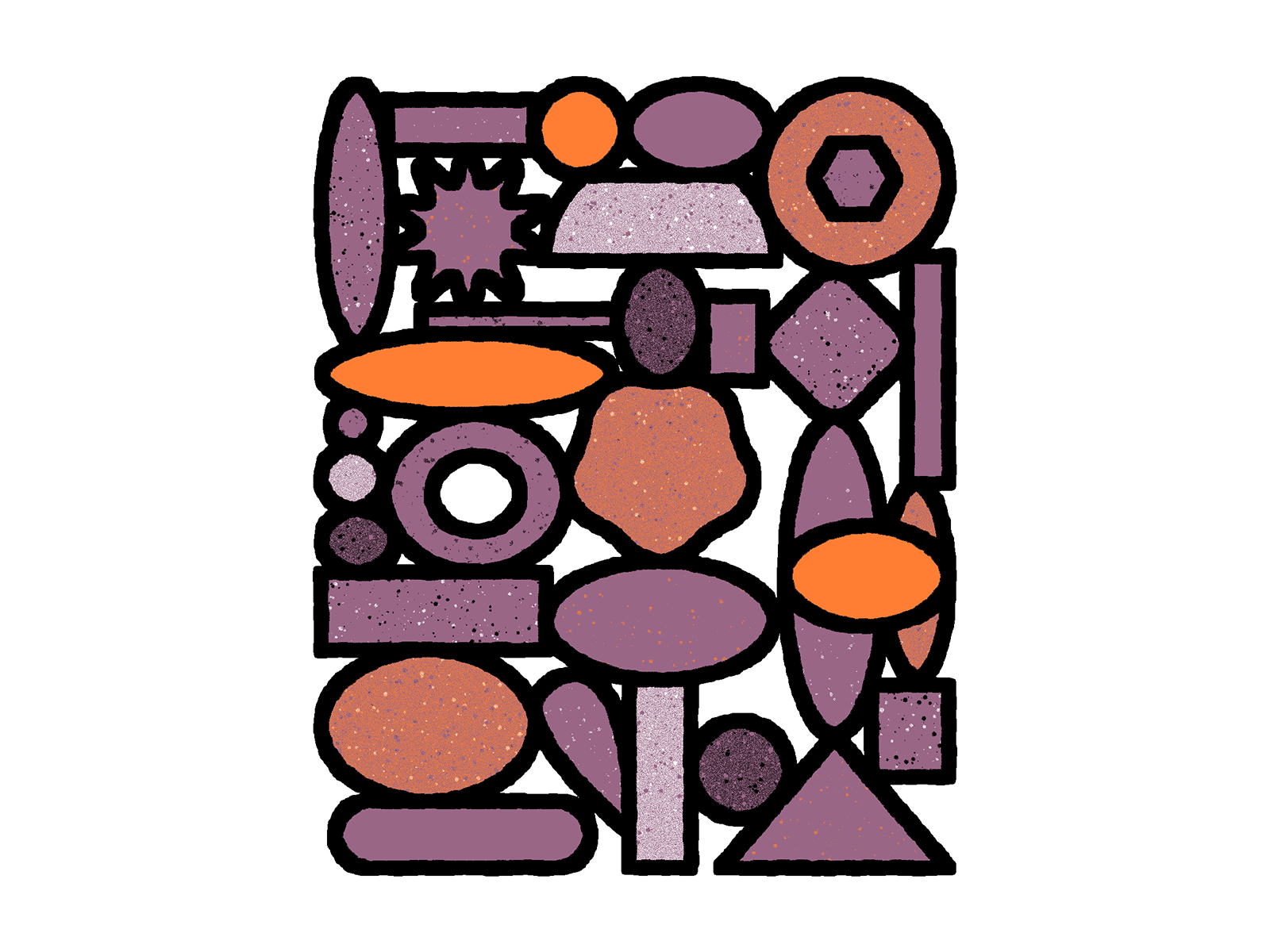 Stack geometrix illustratiıon shapes stack stroke texture