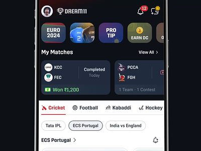Winner Celebration / Dream 11 adobe aftereffects animation branding design dream11 flat graphic design icon illustration minimal motion graphics ui