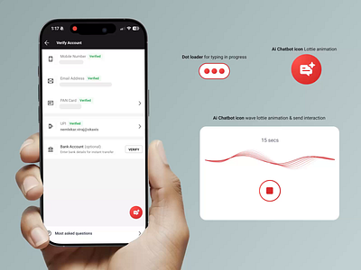 Ai chatbot Interation / Dream 11 adobe aftereffects animation branding design flat graphic design icon illustration logo minimal motion graphics ui