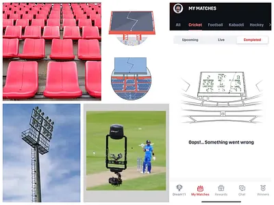 Error State / Dream 11 adobe aftereffects animation branding design flat graphic design icon illustration logo minimal motion graphics ui