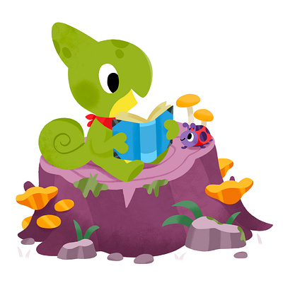 Happy Friday! animal art cute friday illustration illustrator insect kids mushrooms toddler vibrant weekend