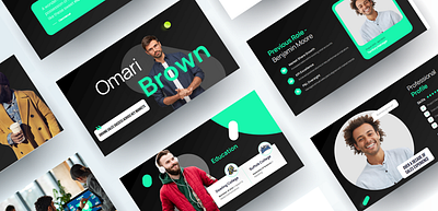 Portfolio Profile Pitch Deck branding designer google slides graphic design personal portfolio pitch deck portfolio design powerpoint design powerpoint presentation ppt slides presentation design profile