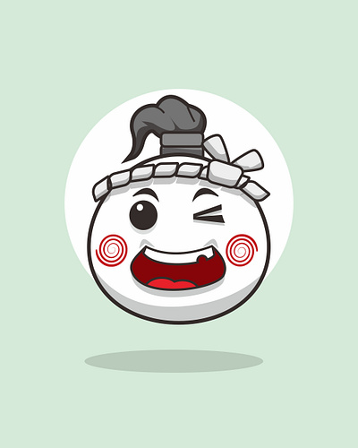 Winking Dumpling Samurai Character yummy