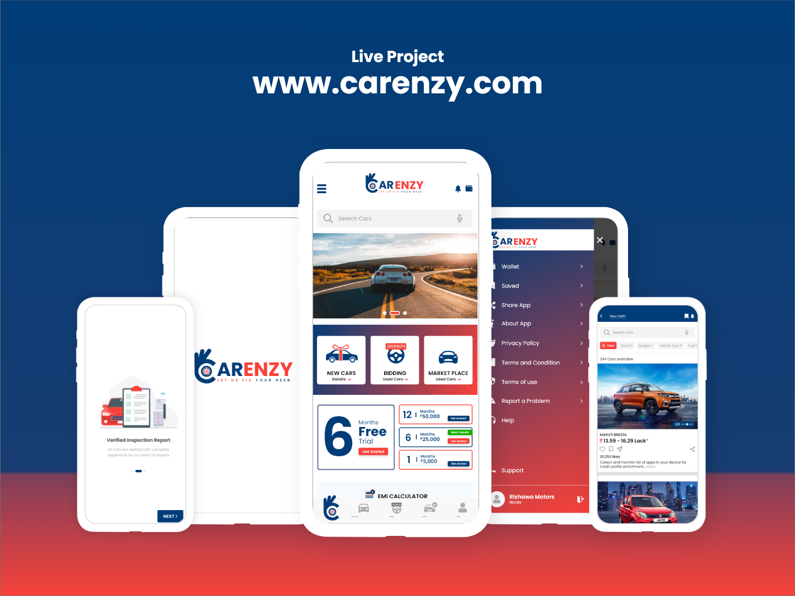 Old Car Buy & Sell On App with auction animation app branding design graphic design illustration typography u ui ux