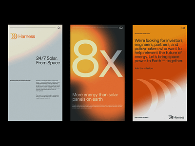 Social Posts ai b2b brand brand guide brand identity branding deep tech energy gradient harness logo modern orange saas social media solar space sun template ui