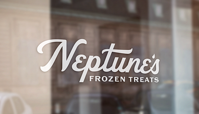 Neptune’s Frozen Treats Branding agency branding coastal design fro yo frozen yogurt graphic design greek mythology illustration logo neptune