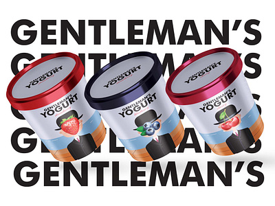 GENTLEMAN'S YOGURT animation brandin design branding design graphic design logo motion graphics product design
