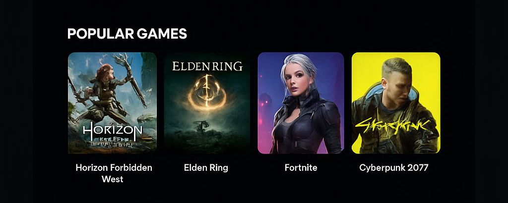 Example of High Converting Gaming Website Design 