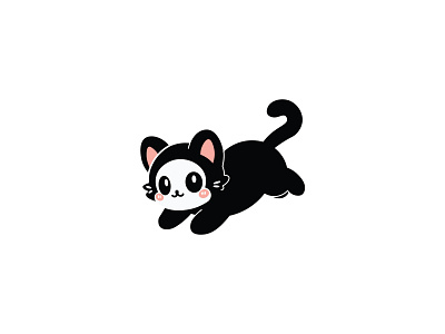 Cute cat logo cat cute fun jump minimal pet pet shop playful simple unique