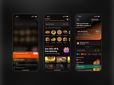Swiggy Dark Mode 3d animation branding dark mode design figma food food app graphic design illustration liquid glass logo motion graphics product design swiggy swiggy app ui ux vector