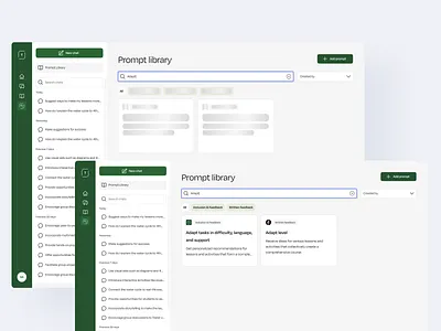 Prompt Search cleanui component dashboarddesign figma graphic design loading productdesign prompt promptlibrary search searchcomponent searching skeleton ui uidesign uiux userexperience ux uxdesign webdesign
