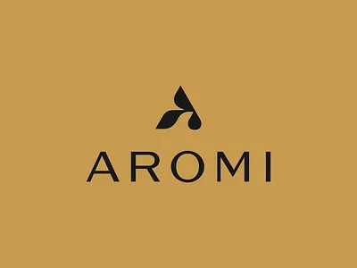 Aromi Logo Design a logo blossom branding coffee drop fragrance leaves letter a logo design monogram nature perfume