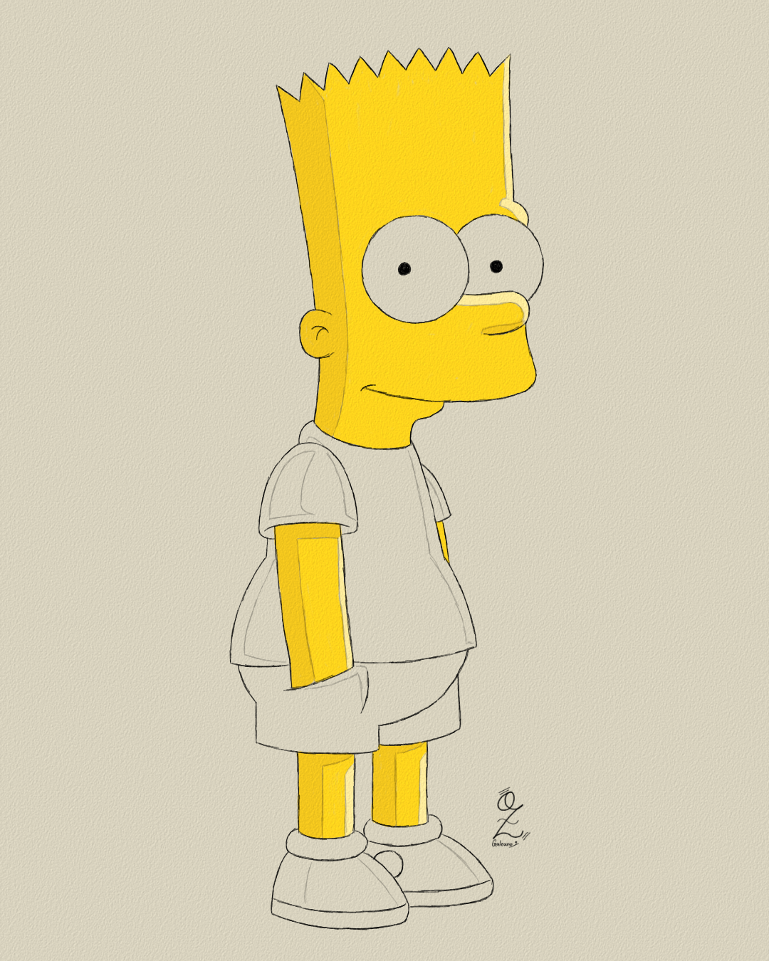 Bart Simpson Drawing Color Sketch by Oz Galeano art arte bart boceto color design dibujo digitalart drawing fanart illustration ozgaleano painting series simpson sketch tv