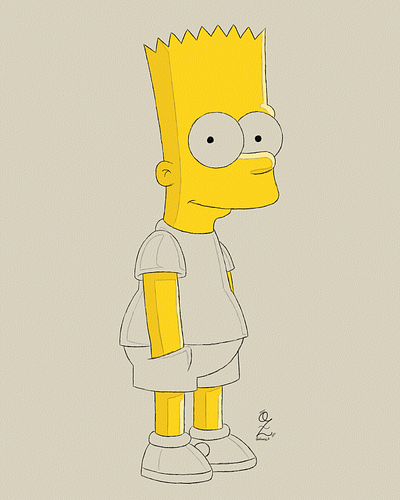 Bart Simpson Drawing Color Sketch by Oz Galeano art arte bart boceto color design dibujo digitalart drawing fanart illustration ozgaleano painting series simpson sketch tv