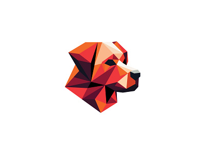 Geometric loyal dog logo animal care clam dog geometric loyal pet pet shop polygon sports
