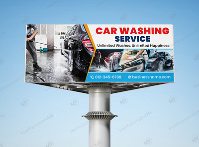 Car Washing Services Billboard Banner Design paint correction