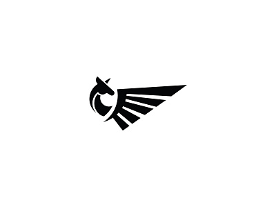 Minimalist Unicorn Wings logo animal branding design graphic design horn horse logo minimalist modern pegasus unicorn vector wings