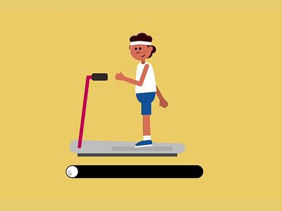 Treadmill running animation animation motion graphics rive ui