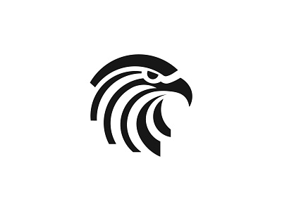 simple Bird logo animal bird circle eagle fly futuristic hawk head icon minimalist modern pictorial simple tech technology vector