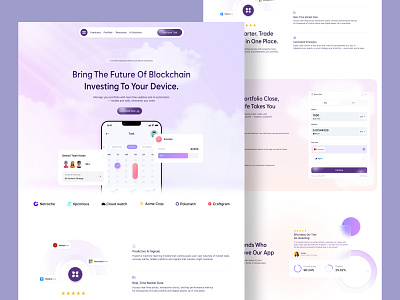 Fintech Landing Page clean finance financial fintech landingpage mobileapp uidesign uiux uiuxdesign web app webdesign website