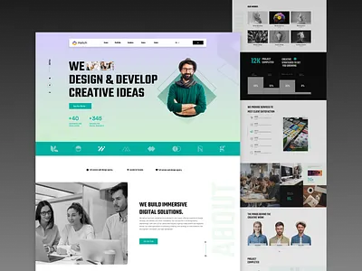 Creative Design agency business firm design business web design consulting agency ui corporate solution ui digital business agency figma business design figma landing page modern agency design responsive business ui solution agency website startup agency ui