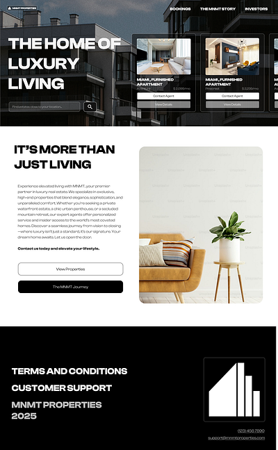 Real Estate Website Design - Single Page UI/UX ui web web design