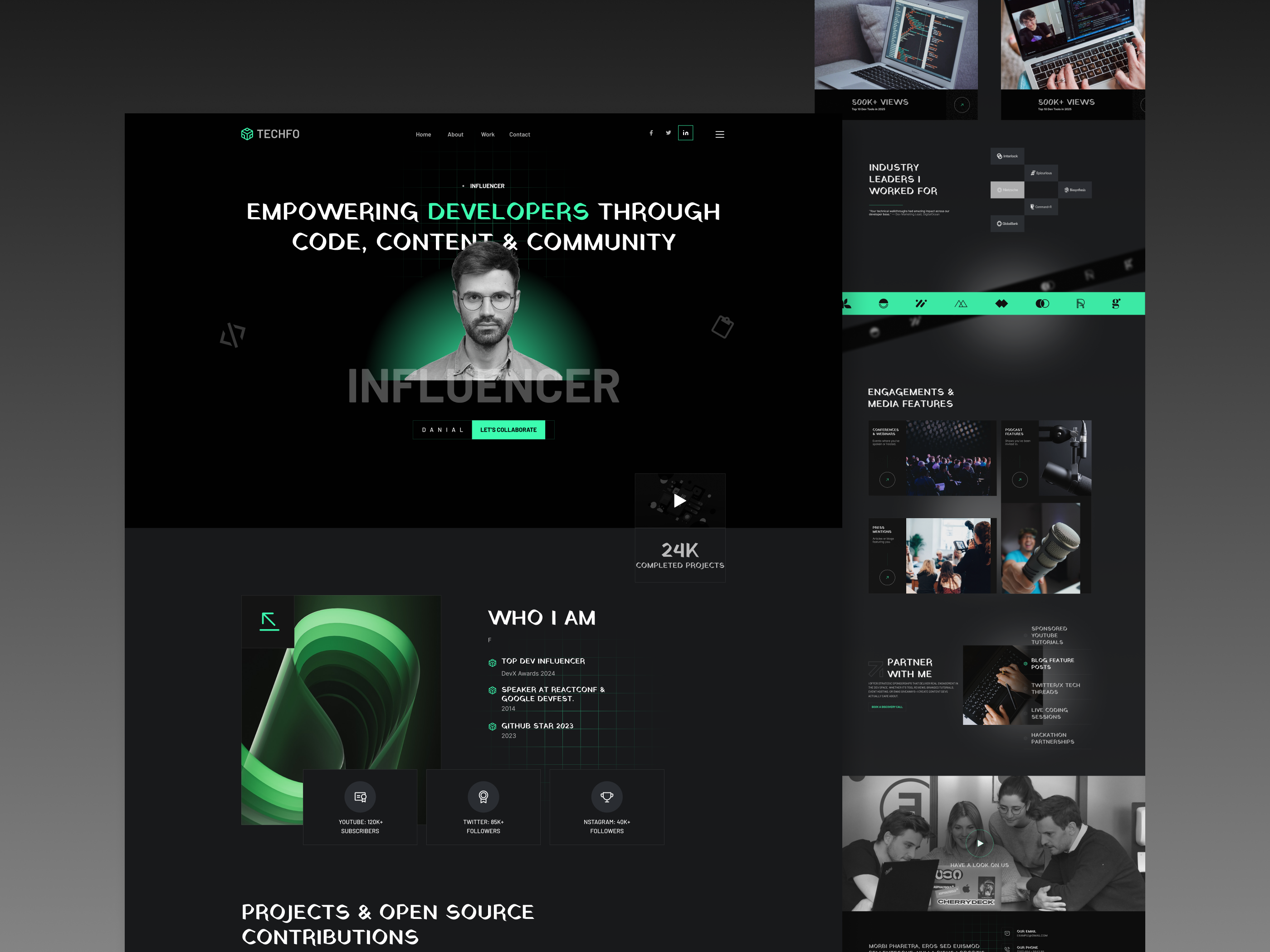 Example of Modern Landing Page Design UX UI Figma