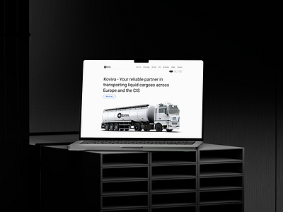 Koviva — logistics company landing page clear landing page logistic minimalism ui ux web design