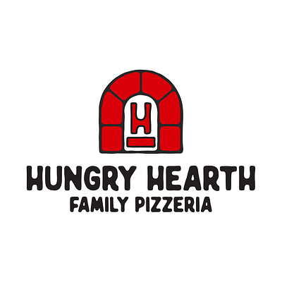 Hungry Hearth Pizza Logo branding design designfeed graphic design illustration logo typography