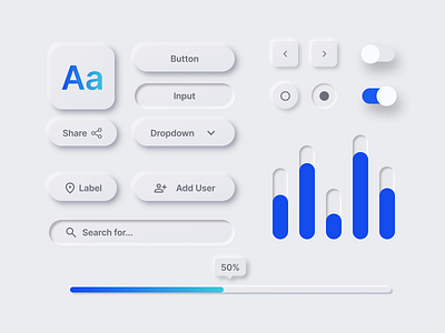 Neumorphism UI Elements – Soft & Minimal Style designtrends minimaldesign modernui neomorphismui neumorphicdesign neumorphism uidesign uielements