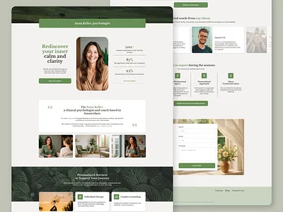 Psychologist's personal landing page design figma landing page personal psychologist ui ux web