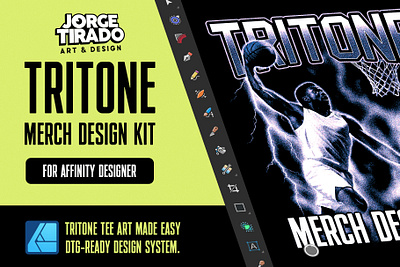 Tritone Merch Design Kit For Affinity Designer graphic asset