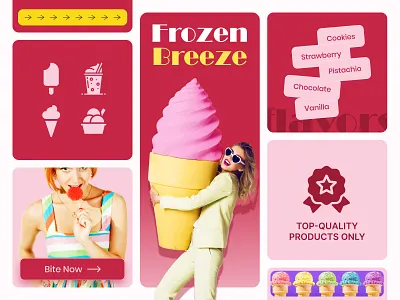 Frozen Treat –Brand Design for a Modern Ice Cream Company branding branding design figma design figma template food brand ice cream logo design modern web web ui website design