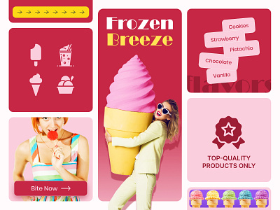Frozen Treat –Brand Design for a Modern Ice Cream Company branding branding design figma design figma template food brand ice cream logo design modern web web ui website design