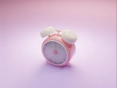 3D Clock animation animation art blender clock pink purple white