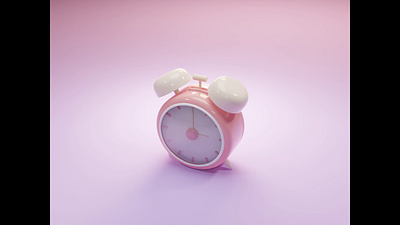 3D Clock animation animation art blender clock pink purple white