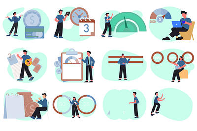 Credit Score Business Illustration Lottie Animation finance tech