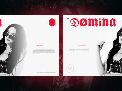 Hero Section - DJ Domina art directed branding design dj editorial design graphic design hero section illustration music ui user interface web design