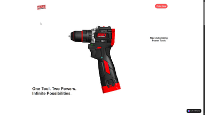 3D Cordless Machine - Interactive 3D Animated Webflow Website 2025 website 3d animated 3d animation 3d website 3d website design figma graphic design landing page modern website spline ui design webflow website design