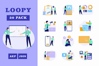 Loopy Illustration Lottie Animation endless animation