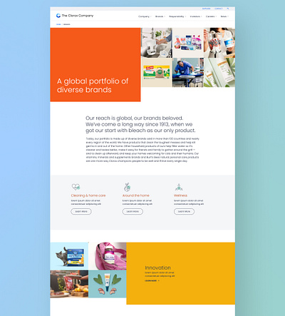 Clorox Company.com Redesign branding cleaning creative design identity landing page marketing mobile ui ux visual website design website development