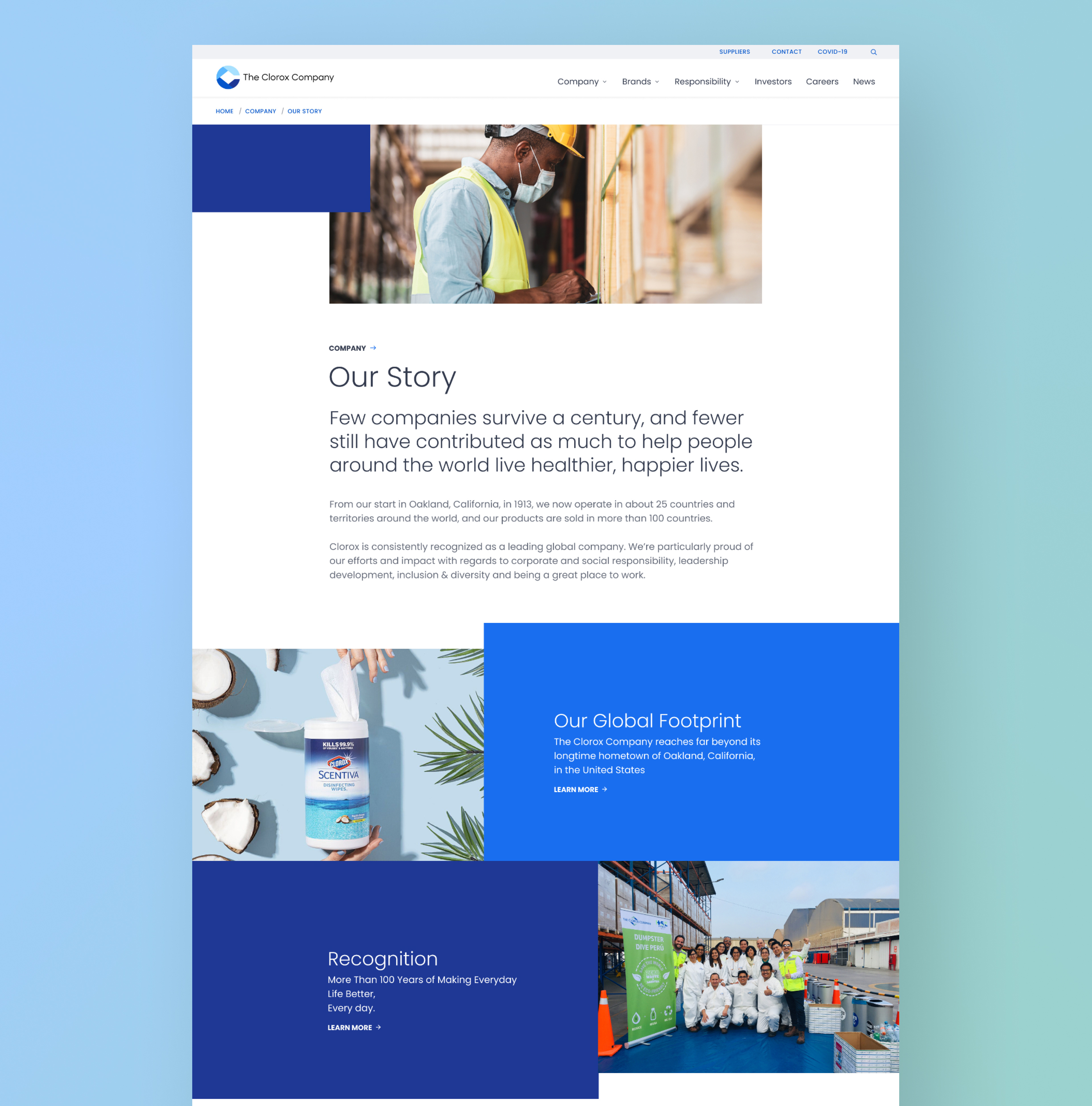 Example of Website Design & Development