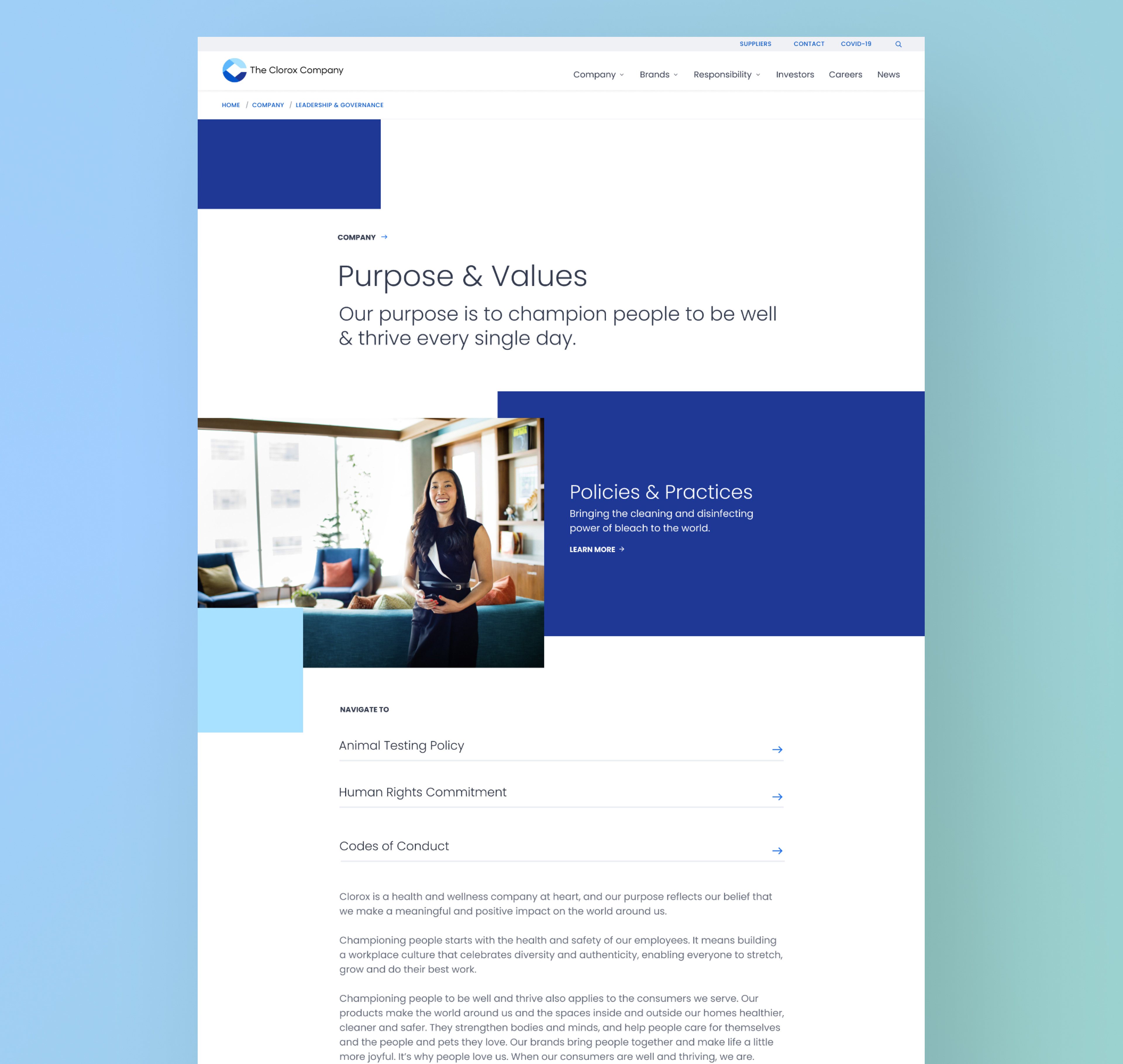 Example of Website Design & Development