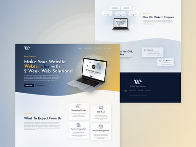 2WWS Landing Page Design branding graphic design landing page ui ux web design