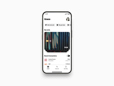 Grace - Add a New Credit Card - Interaction Design animation branding design graphic design illustration logo motion graphics ui ux vector