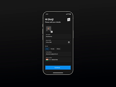 Onsure - Insurance App - Edit Details - Interaction Design animation branding design graphic design illustration logo motion graphics ui ux vector