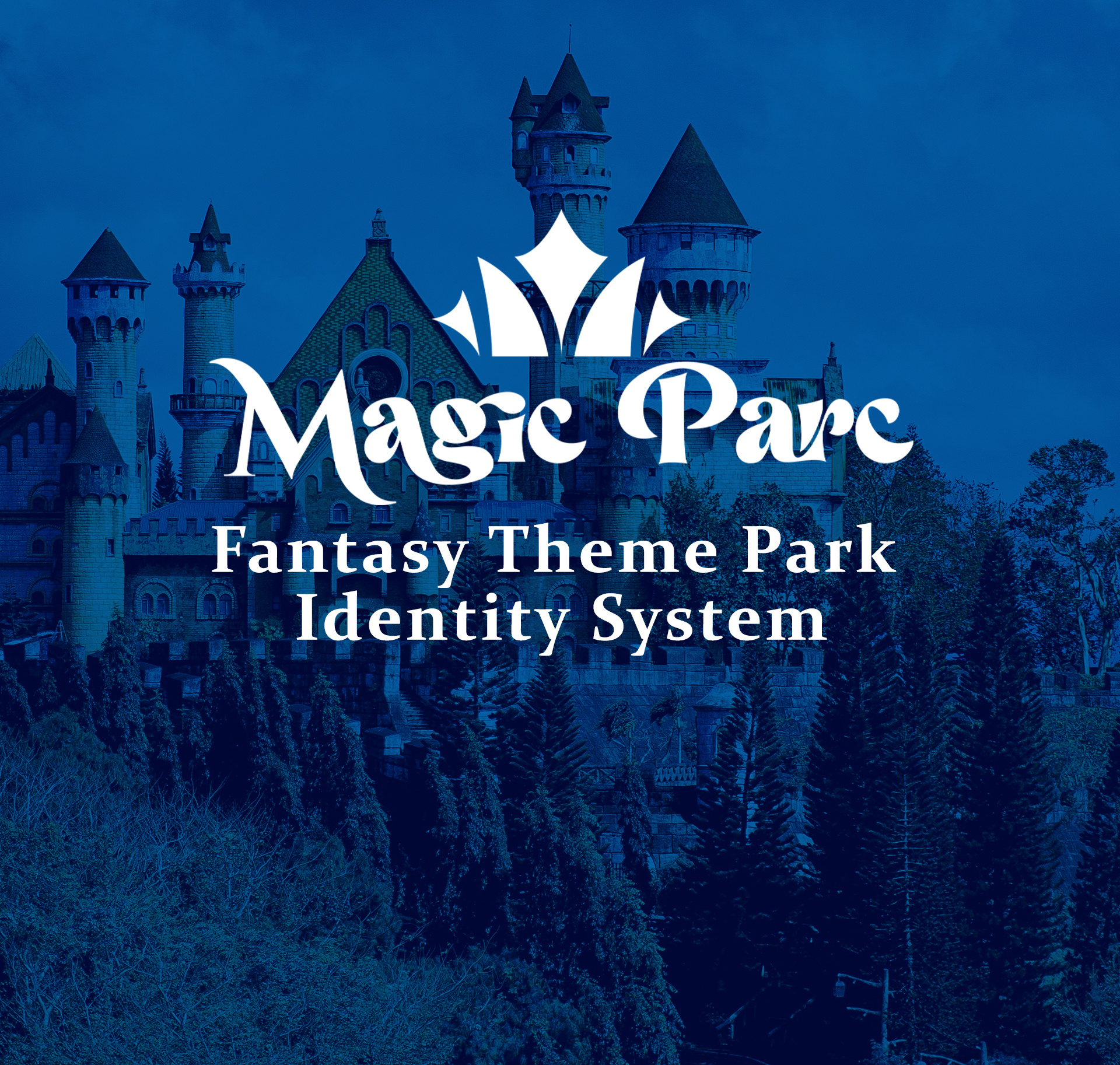 Fantasy Theme Park Brand Identiy adventure branding adventure design adventure park amusement park branding castle logo childrens brand cultural branding emblem design familyentertainment fantasy branding harry potter design identity systems immersive experience logo storytelling design symbolic systems theme park theme park design visual identity