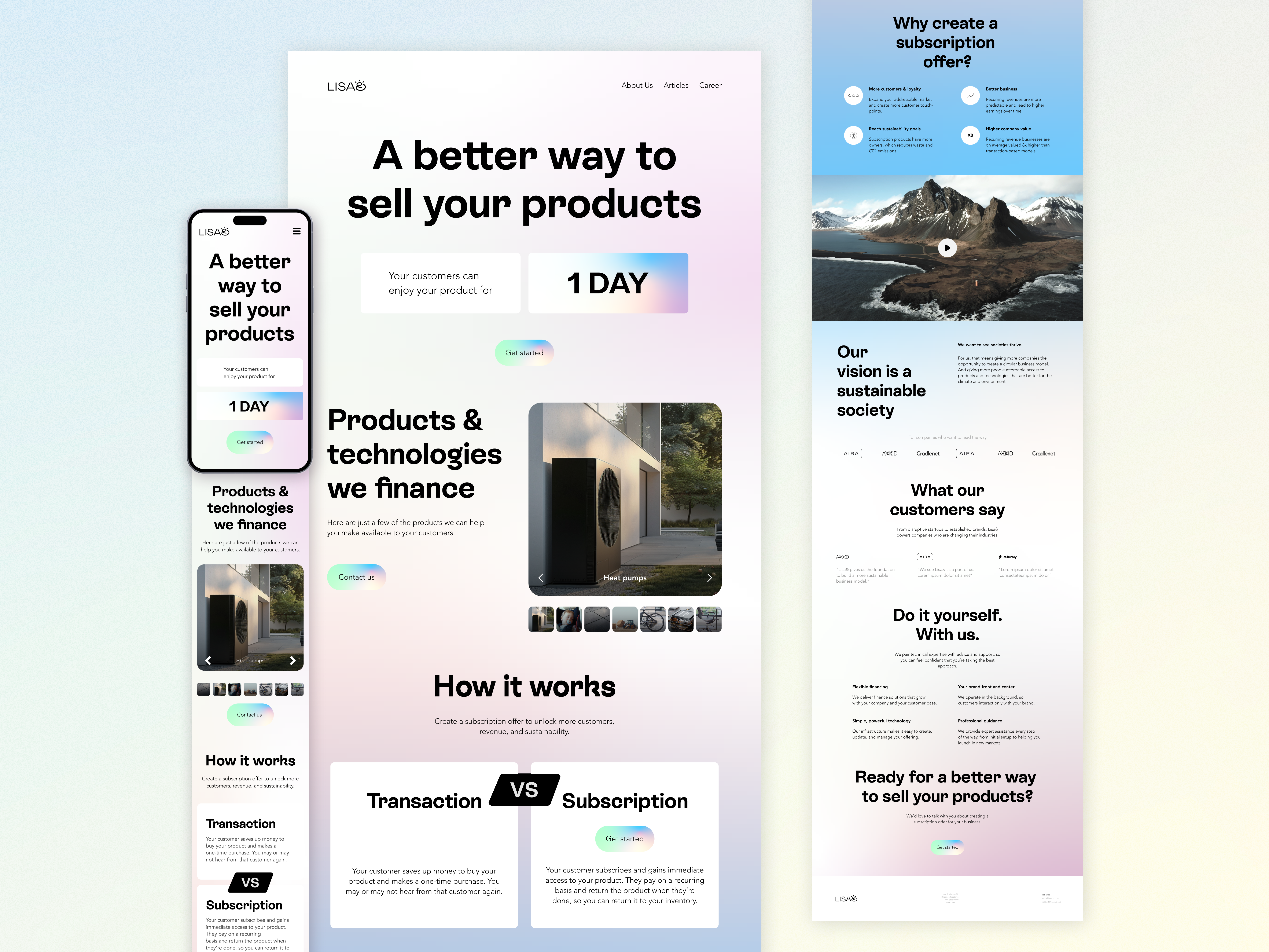 Lisa& Landing Page Design branding design graphic design ui ux web design