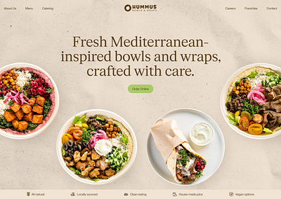 Restaurant Website Hero Section art direction design typography web web design website